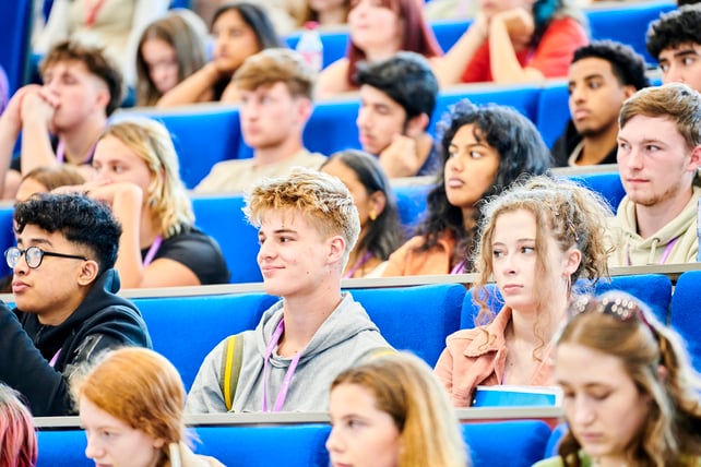 Students in a lecture theatre