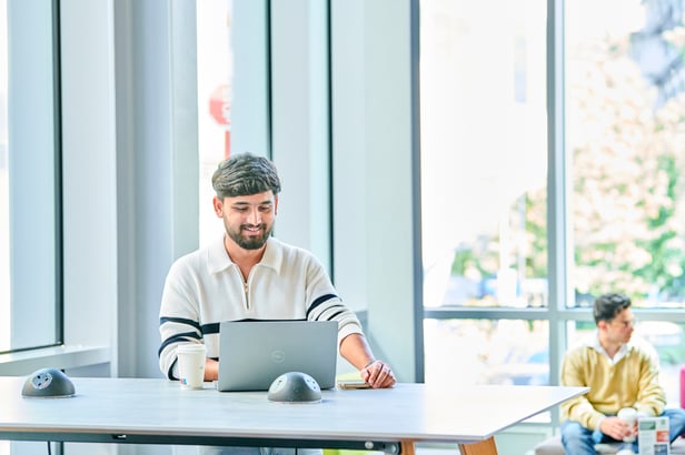 Student on laptop