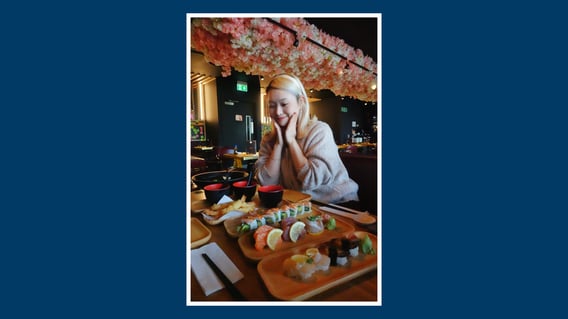 A tableful of sushi
