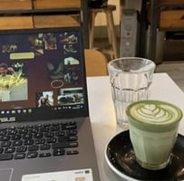 Harvest Canteen drink and laptop