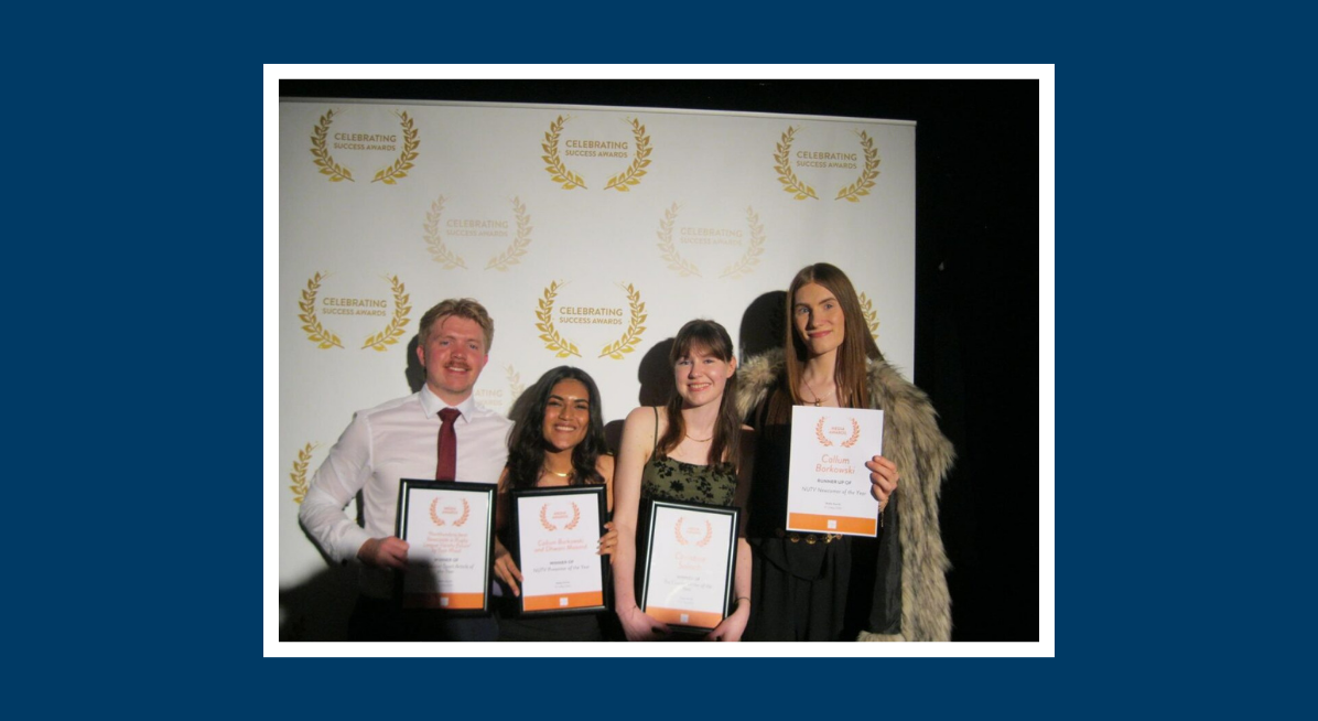 Callum and friends holding certificates