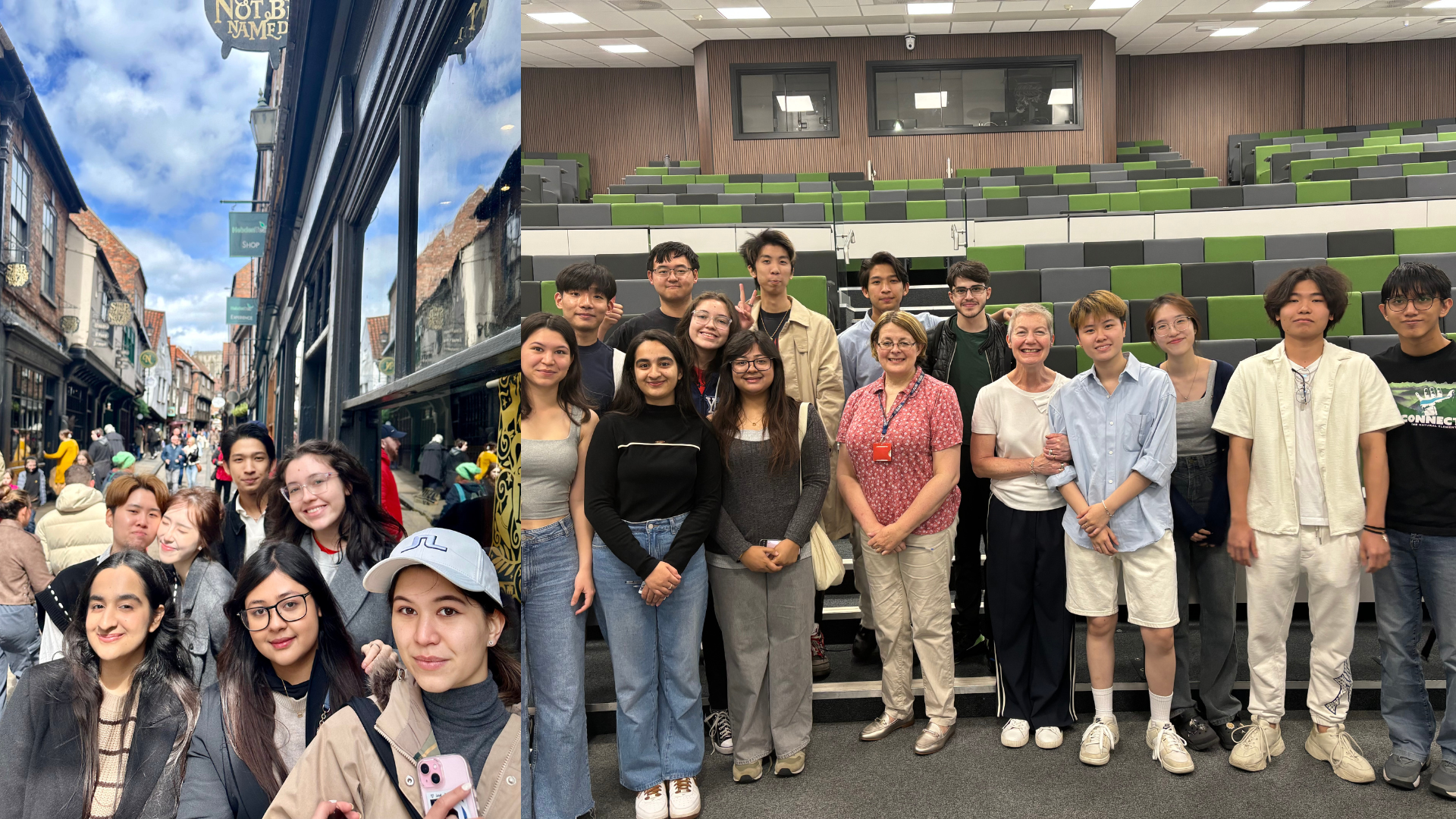 Gurleen with two groups of people