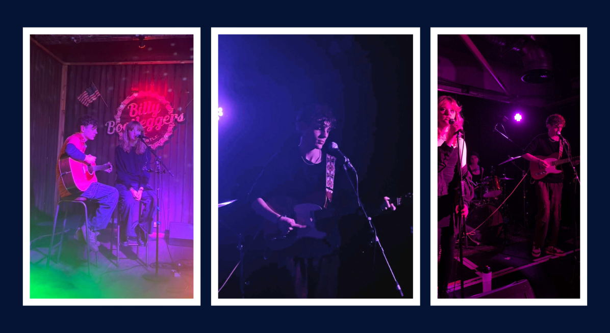 KEITH! - Caitlin Steel (lead vocals and guitar), Isaac Wood (guitar) and Ely Young (drums)