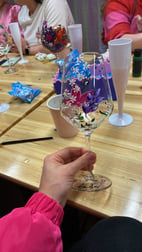 Glass painting workshop at Flaura Rose 