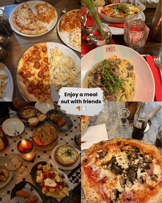 Enjoy a meal out with friends