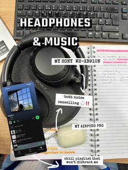 Headphones on desk