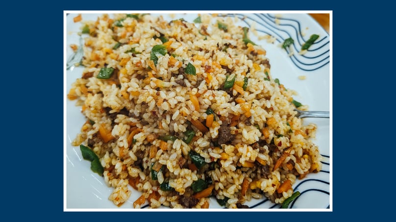 fried rice with diced vegetables