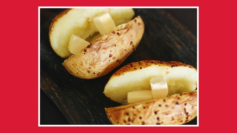jacket potatoes with butter