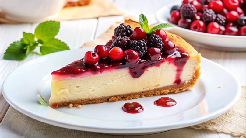 slice-cheesecake-topped-with-berry-sauce-fresh-berries