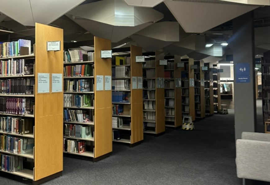 Philip Robinson Library bookshelves