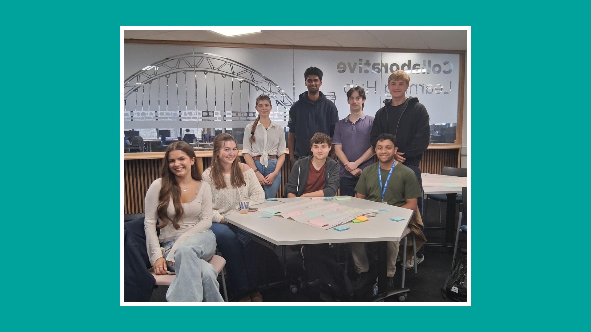 A group of Senior Peer Mentors in the Library